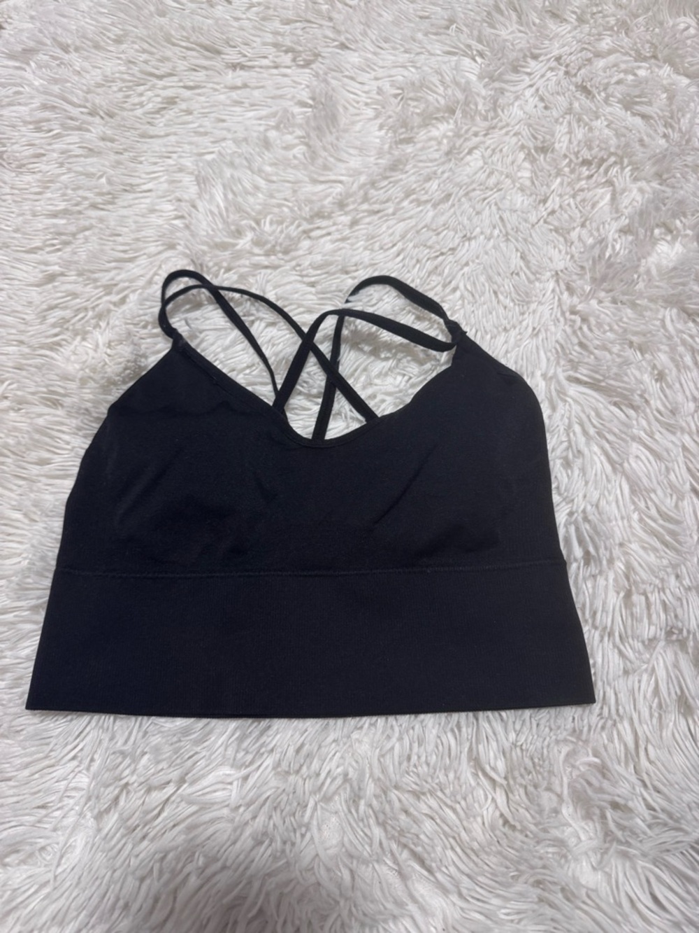 NVGTN Black Strappy Sports Bra
